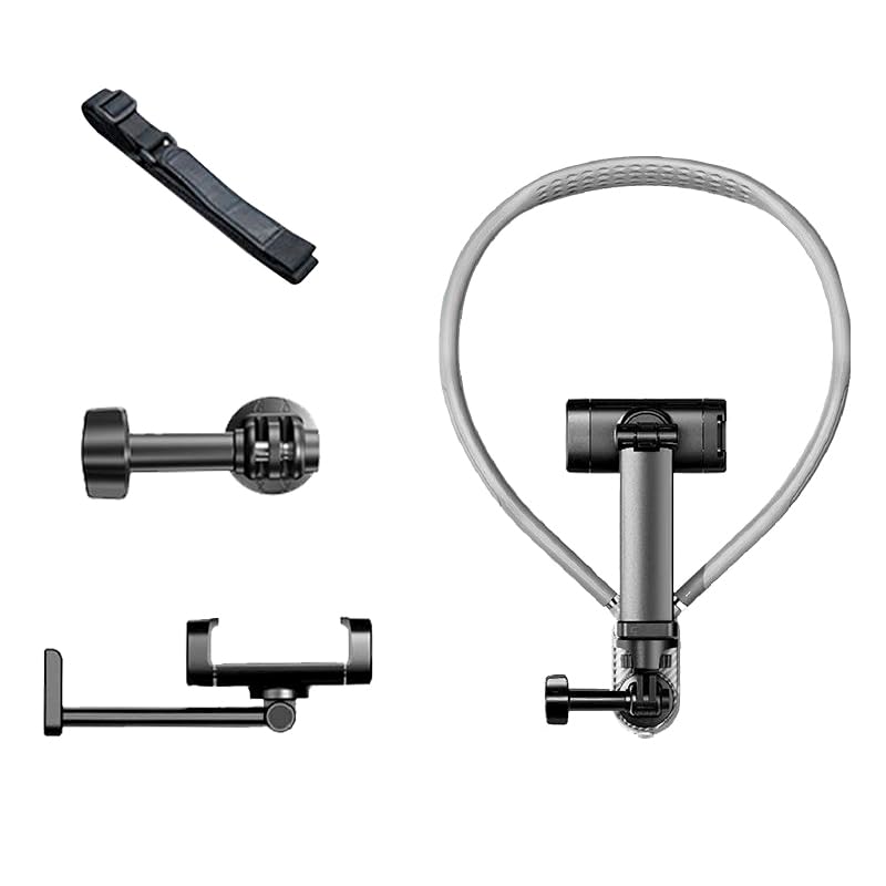 Neck Mount for Action Camera with Air Cushion, POV Hands Free Mount with Adjustable Chest Strap, First Person View Stabilizer Compatible for GoPro, DJI, Insta360 and Most Action Cameras
