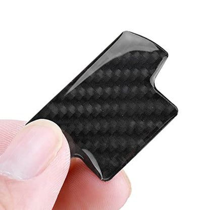 Waterproof Carbon Fiber Motorcycle Gas Tank Cap Sticker, Black Round Single Use Protector for YMH YZF R1, R6, FZ1, FZ6, FZ1000, FJR1300