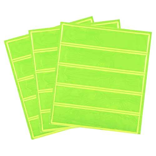 PATIKIL Reflective Stickers, 15 Pack 1 x 4.5" Waterproof Adhesive High Visibility Night Caution Warning Safety Tape Strips for Backpacks Bikes Helmets, Yellow - color: Yellow