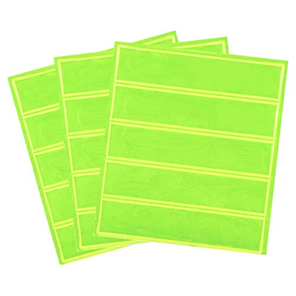 PATIKIL Reflective Stickers, 15 Pack 1 x 4.5" Waterproof Adhesive High Visibility Night Caution Warning Safety Tape Strips for Backpacks Bikes Helmets, Yellow - color: Yellow