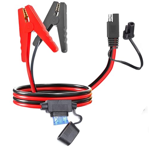 10AWG Battery Alligator Clips,SAE Quick Release Adapter to Alligator Clips with 2FT,SAE Clip Connectors Extension Charging Cable for Cars Motorcycles(New) - size: 10AWG Alligator Clip NEW to SAE
