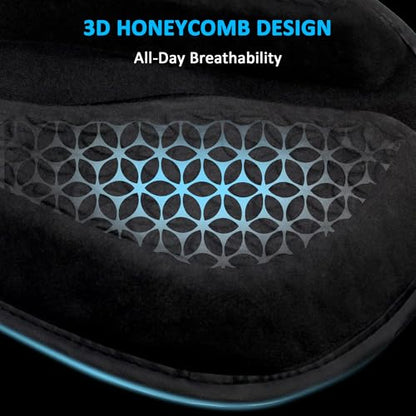 VENROCK Motorcycle Gel Seat Cushion Universal Motorcycle Seat Pad Improved Ventilation Groove Shake Rider Cushion 3D Honeycomb Breathable Structure Shock Absorption Stay Cool Comfortable in Long Rides