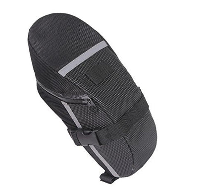 BlueSunshine Bicycle Strap-On Bike Saddle Bag Under Seat Bag Cycling Bag (Black)