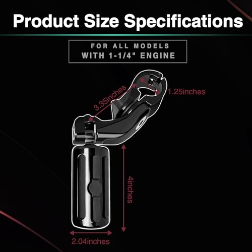 Adjustable Motorcycle Short Armed Highway Pegs Footpegs Foot Rest For 1.25" Engine Guard Crash Bars Compatible with Harley Touring Street Glide Road King Electra Glide Softail Dyna