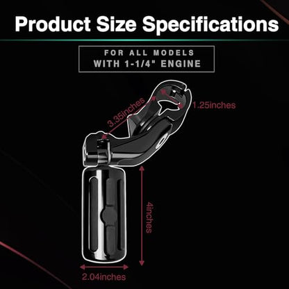 Adjustable Motorcycle Short Armed Highway Pegs Footpegs Foot Rest For 1.25" Engine Guard Crash Bars Compatible with Harley Touring Street Glide Road King Electra Glide Softail Dyna