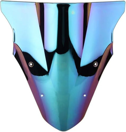 Motorcycle Windshield Windscreen Screen Double Bubble ABS Compatible for Kawasaki Ninja 650 ER-6F ER650F 2012-2016 Deep Rainbow - size: Deep Rainbow