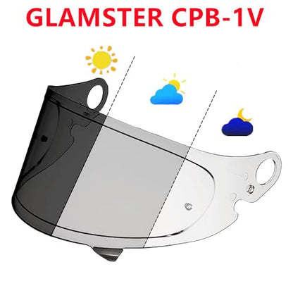 CPB-1V Helmet Shield for GLAMSTER,Replacement Motorcycle Helmet Visor Compatible with GLAMSTER (Photochromic) - color: Photochromic