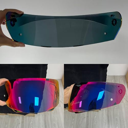 HJ-33 Helmet Visor For i90.Replacement Motorcycle Helmet Shield Compatible with HJC i90 (Revo Rose Red) - color: Revo Rose Red