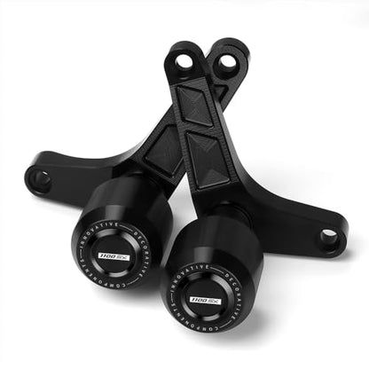 Motorcycle Frame Sliders Falling Protection CNC Compatible with Ninja 1100SX ABS/ABS SE 2025 Crash Protector Pad Engine Fairing Guards Ninja1100SX Ninja 1100SX Accessories (Black) - color: black