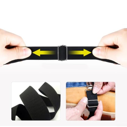 Bike Pant Leg Clamps, Adjustable Cycling Trouser Straps, Stainless Steel Clips with Elastic Band for Riding Hiking Motorcycle, Keep Pants Tucked in