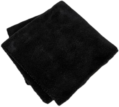 SOFTBATFY Plush Edgeless Microfiber Towel for Car, Soft Drying Wash Detailing Buffing Polishing Towel, 500 GSM 6PACK 16 x 16inches (Black, 6Pack) - color: Black