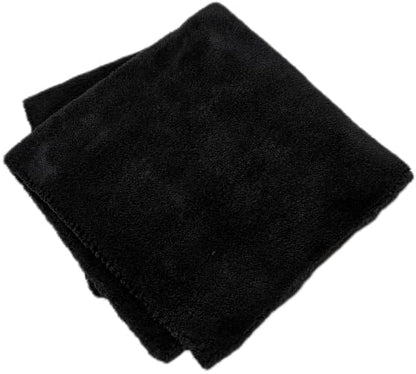 SOFTBATFY Plush Edgeless Microfiber Towel for Car, Soft Drying Wash Detailing Buffing Polishing Towel, 500 GSM 6PACK 16 x 16inches (Black, 6Pack) - color: Black