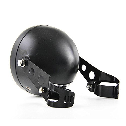 5.75 Inch Headlight Bucket Universal 5 3/4 Motorcycle Led Headlight Housing w/Mounting Brackets Fit 32-40mm Fork Tube