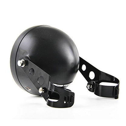 5.75 Inch Headlight Bucket Universal 5 3/4 Motorcycle Led Headlight Housing w/Mounting Brackets Fit 32-40mm Fork Tube