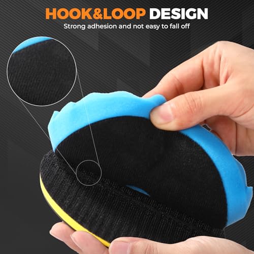 Buffing Pads Polishing Pads Kit,7 Pcs 6"(150mm), Sponge Polishing Pads with Wool Pad Kit, Car Polisher, Car Detailing Kit, Polishing Pad Kit for Car Buffer Compounding, Polish and Wax.