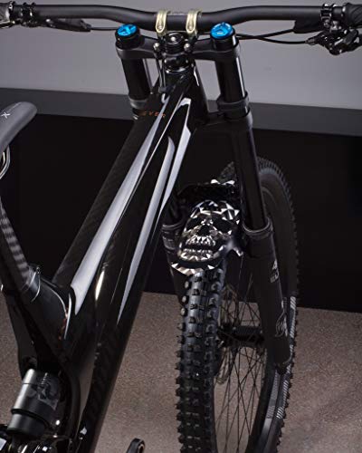 MTB Front Wheel Mud Guard - Lightweight & Durable Protection - Universal Fit - Protect Against Mud, Water Spray and More - color: Grey/Skull