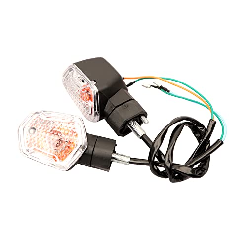 mokuo Motorcycle Front Turn Singal Assemblies Compatible with Honda Grom Msx 125 SF,12V 5W Halogen Lamp Light,Square Style - color: Rear