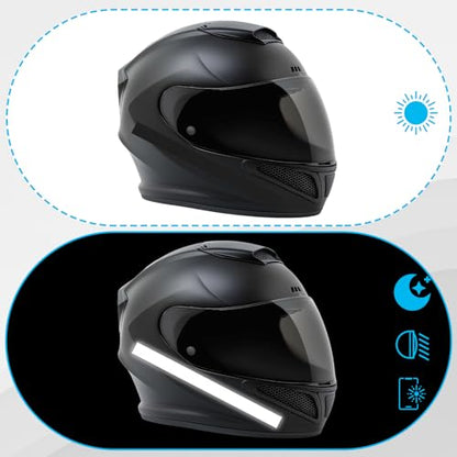 16PCS Black Reflective Tape, Motorcycle Helmet Decals Reflective Stickers for Helmet Motorcycle Helmets Stickers Night Visibility Safety Decal for Motorcycles Scooters Bike Helmets Stroller