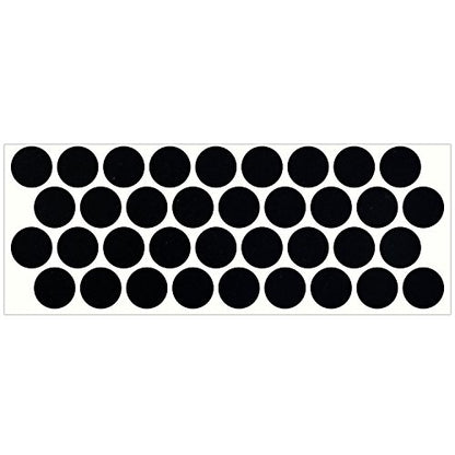 LiteMark Reflective Black 1 Inch Circle Sticker Decals for Helmets, Bicycles, Strollers, Wheelchairs and More - Pack of 36 - color: Black