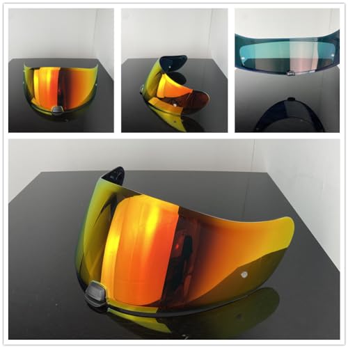 HJ20M Helmet Visor Replacement, Motorcycle Helmet Face Shield Windshield Lens For HJC C70 FG-17 FG-ST IS-17 (Revo Deep Red) - color: Revo Deep Red