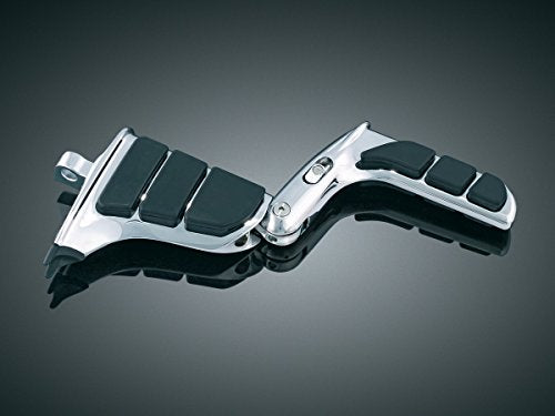 Kuryakyn 4466 Motorcycle Footpegs: SwingWing Cruise Pegs with Male Mount Adapters for 2010-19 Harley-Davidson Motorcycles, Chrome, 1 Pair - style: With Adapters
