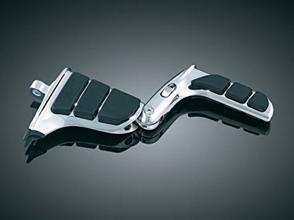 Kuryakyn 4466 Motorcycle Footpegs: SwingWing Cruise Pegs with Male Mount Adapters for 2010-19 Harley-Davidson Motorcycles, Chrome, 1 Pair - style: With Adapters