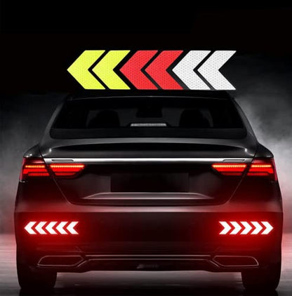 36pcs Reflective Decals Reflective Stickers Safety Warning Sticker Tapes Waterproofs High Intensity Night Visibility Adhesive for Helmets Motorbike(3x8cm) (36PcsWhite+Yellow) - color: 36pcswhite+yellow