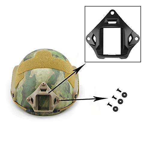 Tactical Helmet NVG Mount Shroud Steel Sports Camera Bracket Base for Fast Helmet - color: Black