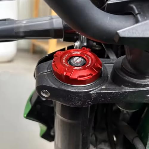 Compatible with Kawasaki Z900 Z650 Z 900 650 Z650 ABS RS SE 2017 2018 2019 2020 2021 2022 2023 2024 2025 Motorcycle Accessories CNC Aluminum Front Forks Trim Cover Cap (Red) - color: Red