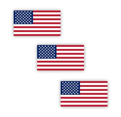 USA American Flag Sticker Decal Screen Printed Vinyl Waterproof Adhesive for Outdoor Indoor Bumper Stickers Window Small Patriotic Tactical Vehicles Helmet (3, 4" Inch)