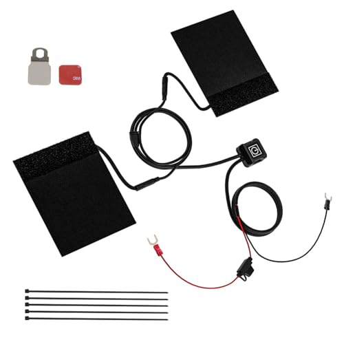 Riloer Motorcycle Heated Grip Cover Pad, 12V Scooter Motorcycle Hand Grip Heater Warmer Hot, 3 Temperature Settings Grips Handlebar Electric Heating Handle Cover (No Offset Printing Pattern) - style: No Offset Printing Pattern