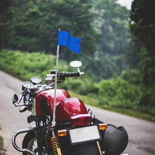 Levemolo Bike Flag Pole Kit Steel and Aluminum Alloy Adjustable Height 2pcs Secure Support, Telescopic Safety Flag Holder for Mountain Bike and Motorcycle Handlebar for Riding and Biking