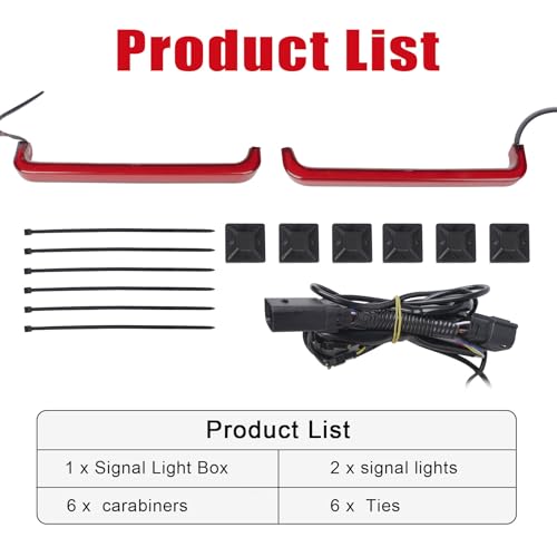 Motorcycle Tracer Saddlebag Turn Signals LED Light, Brake Light with Amber Flow Light for Harley CVO Street Glide Road Glide FLTRXSE 2024-2025 FLHX, ABS Plastic, Red