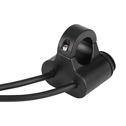 Universal Motorcycle Handlebar Switch, 22mm Dual Control Button for Headlight, Fog Light, Horn, Black Plastic and Brass Construction - size: Model A
