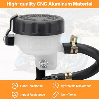 Motorcycle Brake Pump Lever 7/8" 22mm Hydraulic Master Cylinder Reservoir Clutch CNC Left & Right Set Universal Replacement for Harley Honda Kawasaki Suzuki Yamaha (Sliver) - color: Silver