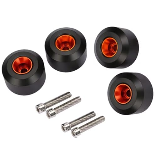 Duke 125 390 2012-2024 Frame Sliders - 4pcs Motorcycle Front Rear Fork Wheel Crash Protector for DUKE 125 390 Duke 200 RC125 RC390 RC250 2012-2019 2020 2021 2022 2023 2024- Black