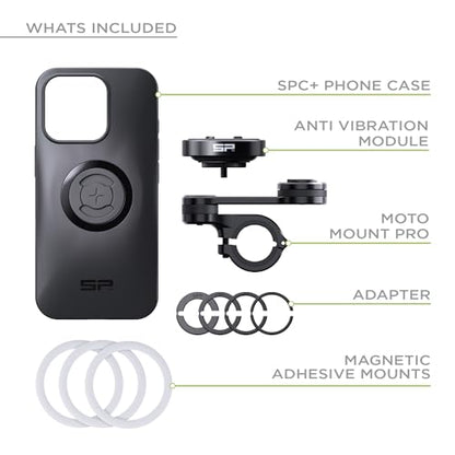 SP CONNECT Moto Bundle II with Anti Vibrations Module| SPC+ | Compatible with for iPhone 15 | Motorcycle Phone Mount |Phone Mount for Motorcycle Handlebars | Cell Phone Holder - style: iPhone 15