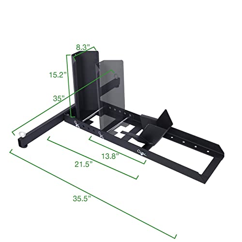 Adjustable Motorcycle Wheel Chock, Heavy Duty Motorcycle Stand 1800 Lbs Weight Capacity (Black) - color: Black