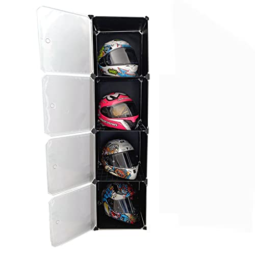 Motorcycle Helmet Storage Rack,Helmet Organize Display Cabinet for Football Helmet, Bike Helmet, Baseball Helmet - style: medium