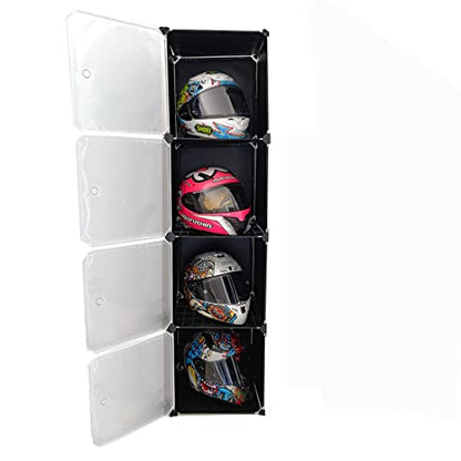 Motorcycle Helmet Storage Rack,Helmet Organize Display Cabinet for Football Helmet, Bike Helmet, Baseball Helmet - style: medium