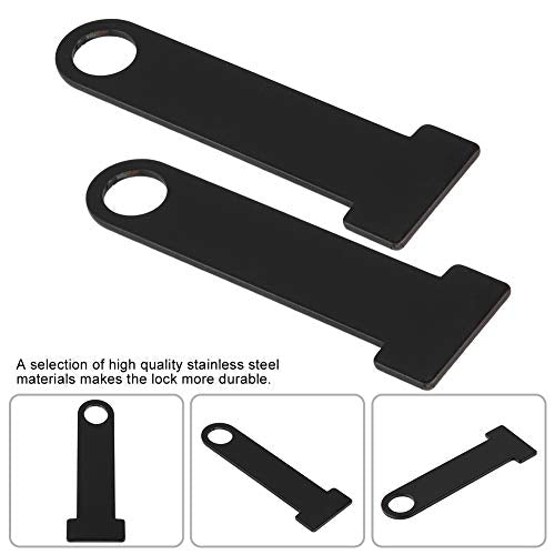 KIMISS Strap D Ring Lock Motorcycle Parts and Accessories Bike Riding Gear Stainless Steel Universal Hanger (Black)