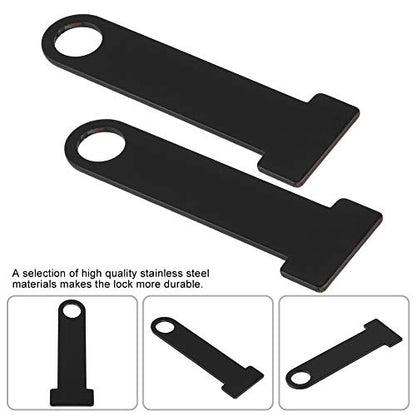KIMISS Strap D Ring Lock Motorcycle Parts and Accessories Bike Riding Gear Stainless Steel Universal Hanger (Black)