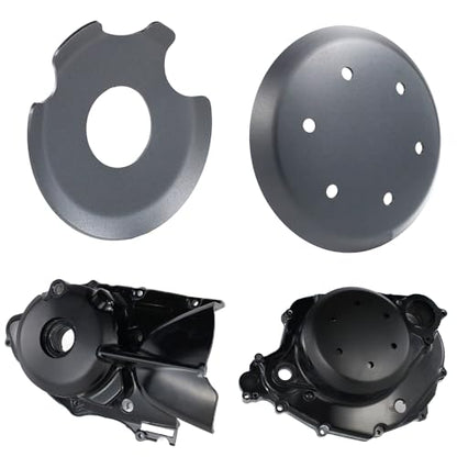 Xitomer Engine Cover Compatible with TW200 Motorcycle Engine Clutch Ignition Case Savers Guards Compatible with TW200 2003-2024 (Black)