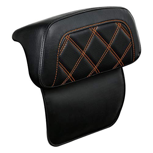Razor Chopped Trunk Backrest Pad Fits For Harley Touring 2014-2023 Tri Glide Road King Street Glide Road Glide Electra Glide Pack - color: Style D# 1