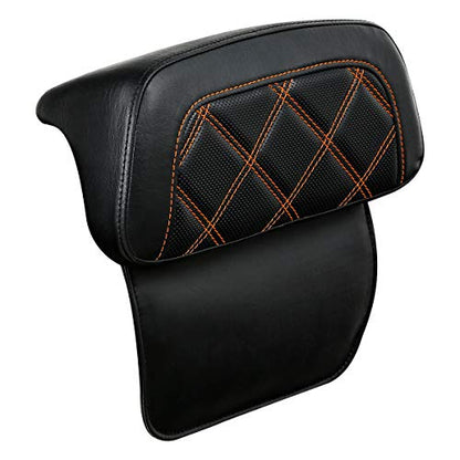 Razor Chopped Trunk Backrest Pad Fits For Harley Touring 2014-2023 Tri Glide Road King Street Glide Road Glide Electra Glide Pack - color: Style D# 1