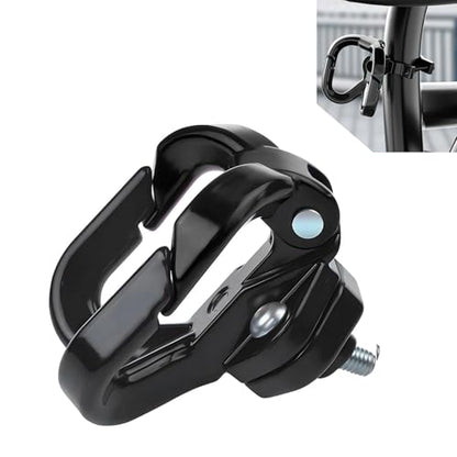 Motorcycle Helmet Hanger, Hanging Scooter Pothook Hook Accessories, Electric Scooter Handlebar Luggage Bag Holder with Double Claw Hook, Universal for Most Moped Scooters Bicycles (Black) - color: Black