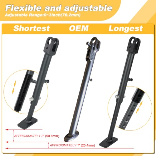 0-3'' Motorcycle Adjustable Kickstand Side Stand Fit for KLX230 2020-2026 Foot Side Support