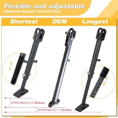 0-3'' Motorcycle Adjustable Kickstand Side Stand Fit for KLX230 2020-2026 Foot Side Support
