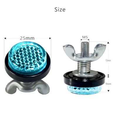 Blue Reflector Motorcycle License Plate Bolts and Nuts - color: Blue