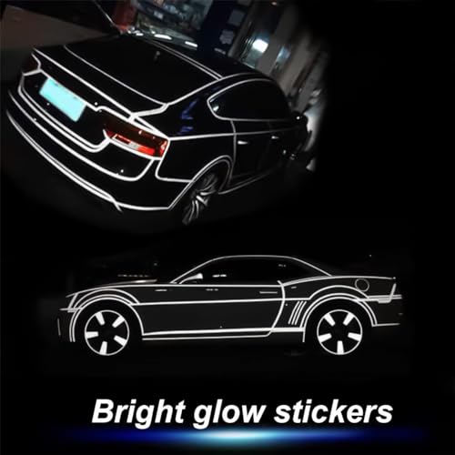 0.4''×197''Car Reflective Strips Stickers for Body Rim,Funny DIY Warning Safety Decoration Strip Decals,Self-Adhesive Night Visibility Reflective Pinstripe Tape for Most Cars,Motorcycle,Bike (Silver)
